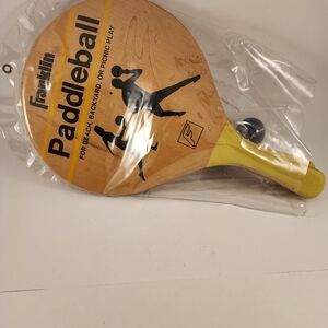 Vintage Franklin Sports Wood Paddleball Set